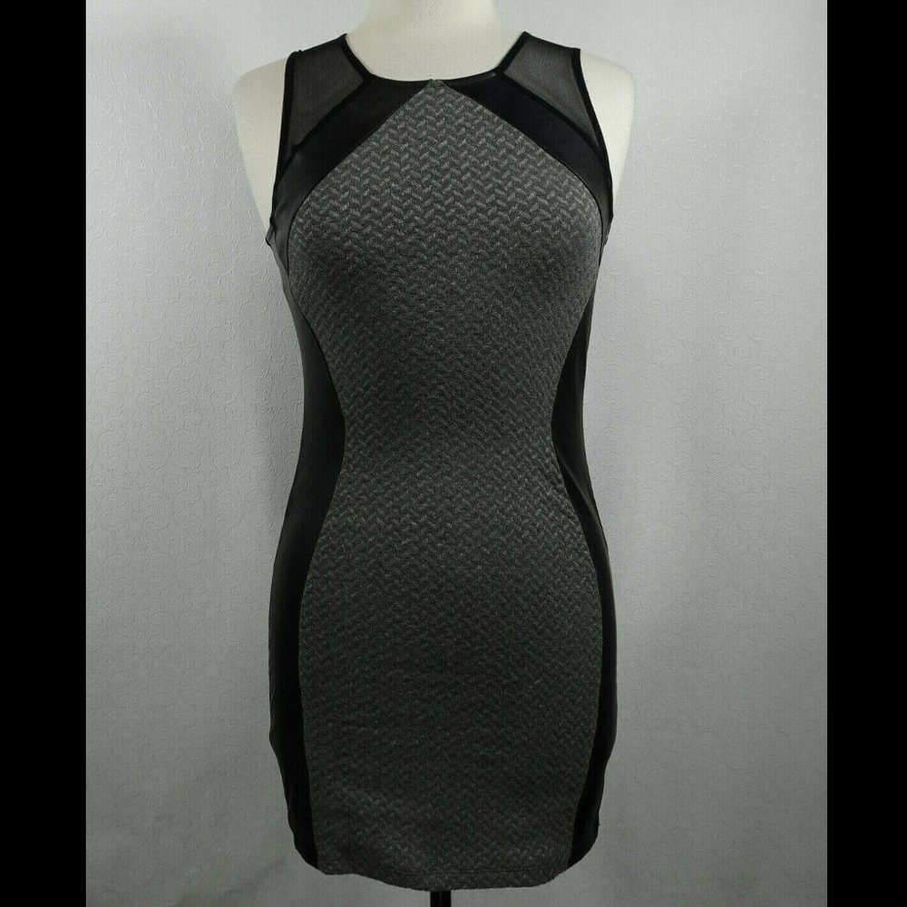 Divided by H&M Black Gray Size 6 Bodycon Mini Dress